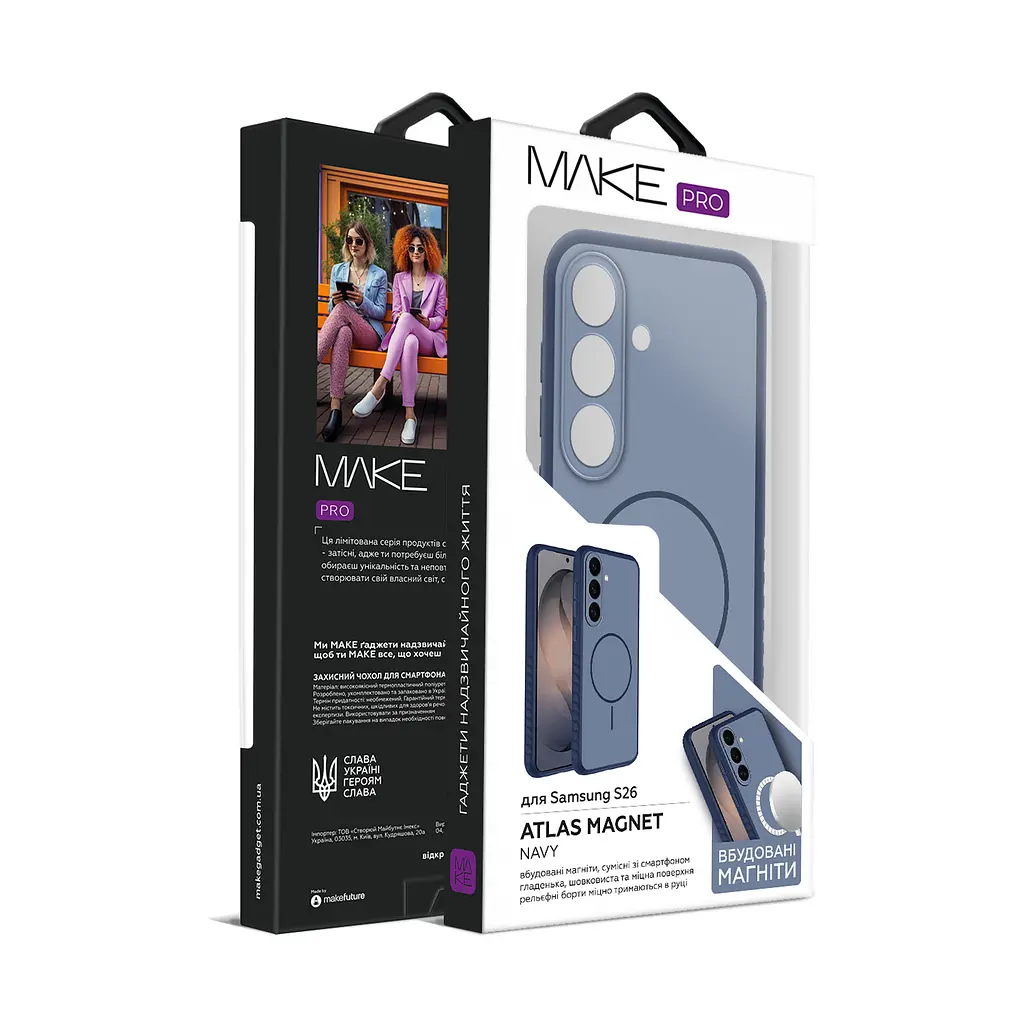 Чохол MAKE Samsung S26 Atlas Magnet Navy - фото 2