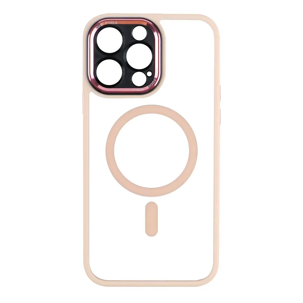 Чохол Creative TPU PC Metal Calais MagSafe Apple iPhone 14 Pro Max Pink