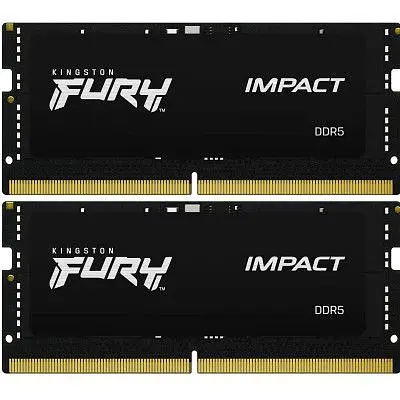 Модуль памяти для ноутбука SoDIMM DDR5 32GB (2x16GB) 5600 MHz Impact Black Kingston Fury (ex.HyperX) (KF556S40IBK2-32) - фото 4