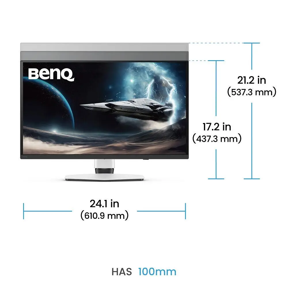 Монітор BenQ 26.5" EX271UZ White UHD OLED 240Hz (9H.LP2LA.TBE) - фото 5