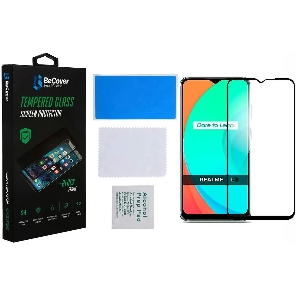 Захисне скло BeCover для Realme C11 2021 Black (708153) - фото 3