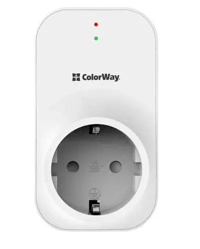 Реле напруги LED1, White, 1 розетка (220 В / 50 Гц) до 16 A / 3520 Вт ColorWay teh0027931 - фото 2