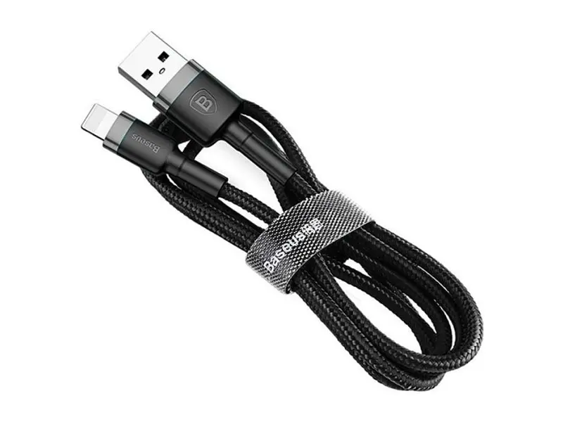 Кабель BASEUS Cable USB For lightning 2.4A 0.5M Gray+Black (CALKLF-AG1)