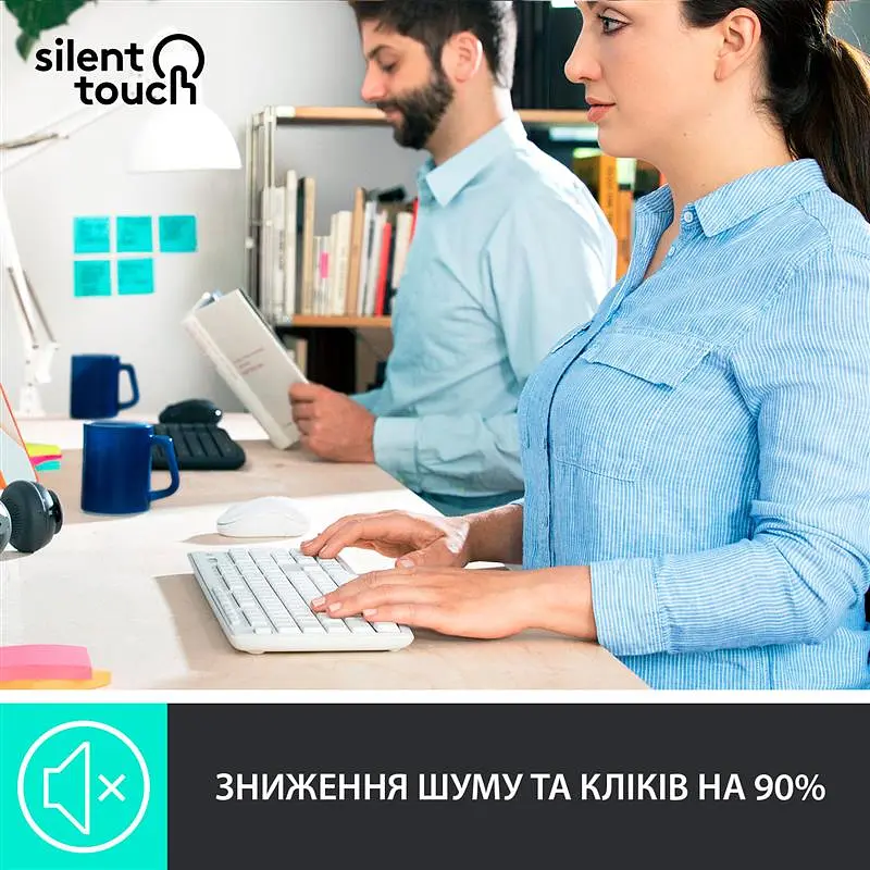 Комплект (клавiатура, миша) бездротовий Logitech MK295 Combo White (920-009824) - фото 6