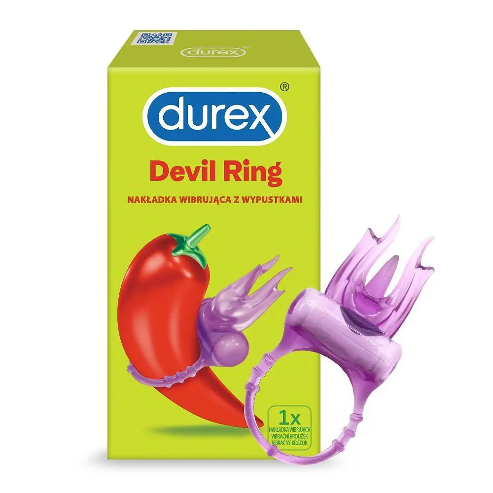 Вібраційне кільце Durex Play Little Devil, 8 см (фіолетовий) - фото 2