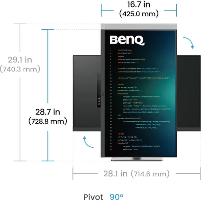 Монітор BenQ RD320U Metallic Grey - фото 12