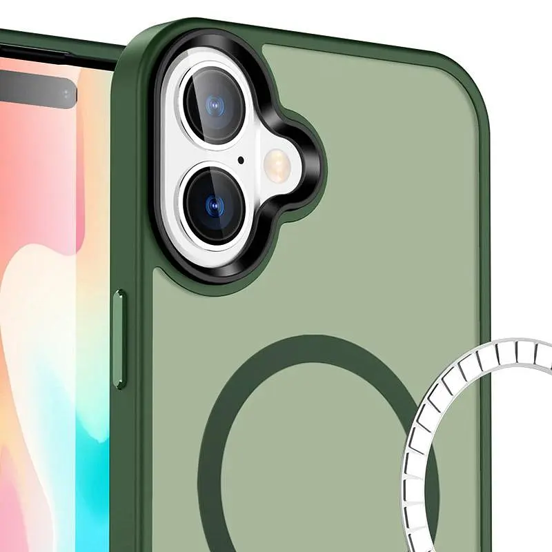 Чохол Ummi Colorful with MagSafe для Apple iPhone 17 6.3" Зелений/Dark Green - фото 2