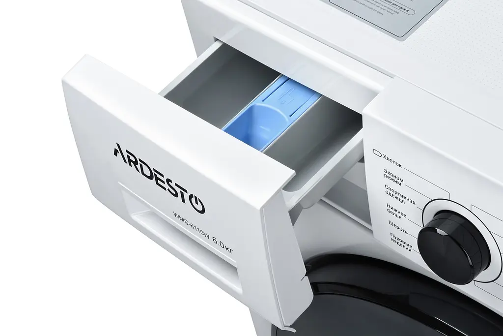 Пральна машина Ardesto з фронтальним завантаженням WMS-6115W, 6кг, 1000, A++, 45см, Дисплей, Білий (WMS-6115W) - фото 4