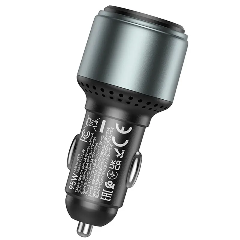 АЗП Hoco NZ9 Galloper 95W (1USB-A/2C) Black - фото 7
