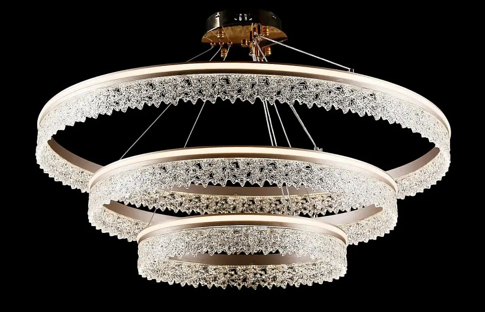 Люстра світлодіодна Splendid Ray L118/800+600+400/3 LED, 200W, золота, регульована, сучасний стиль - фото 4