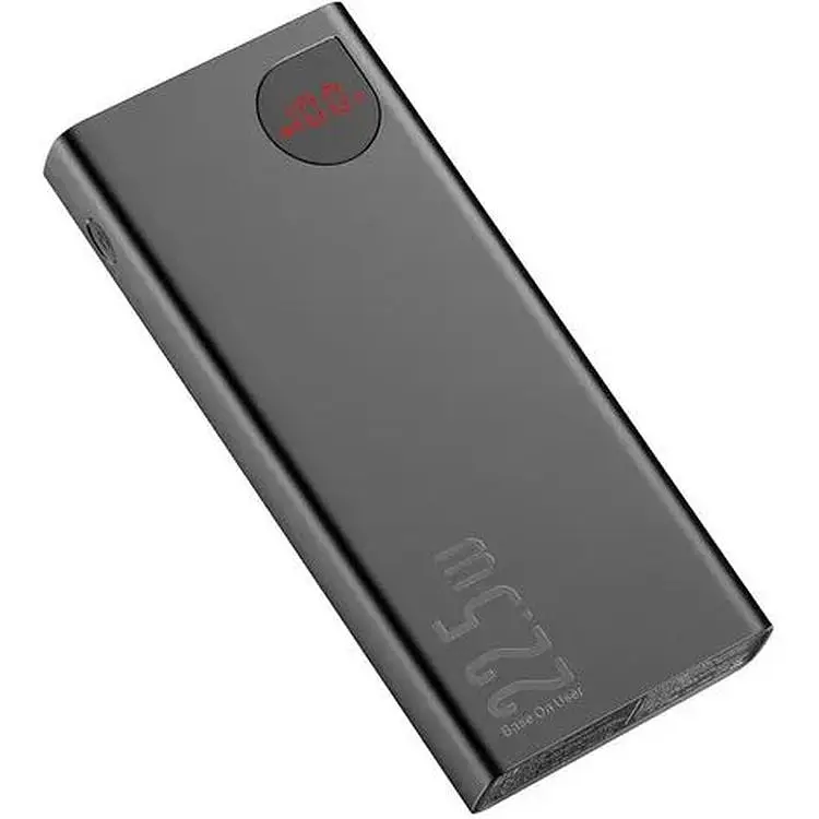 Портативная батарея Baseus Adaman Metal Display Quick Charge Power Bank 20000 mAh 22.5W PPAD070101 Black - фото 3