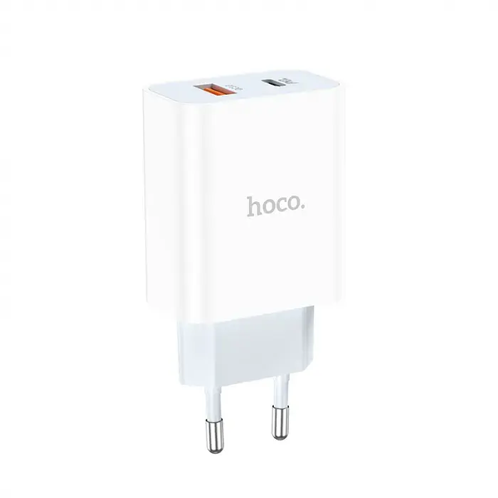 Сітчастий зарядний пристрій HOCO C97A PD20W+QC3.0 charger білий