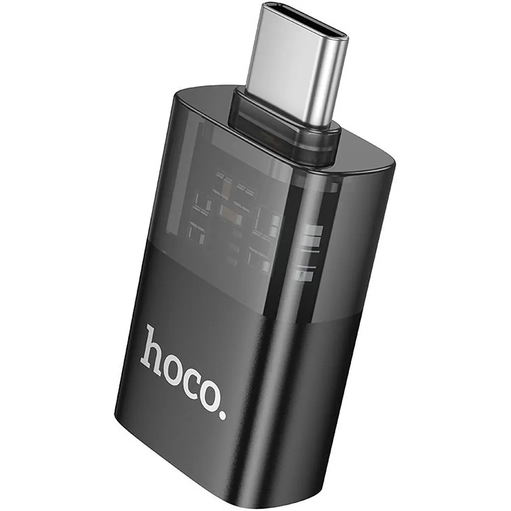 Перехідник Hoco UA36B USB-C Male to USB-A Female OTG Black [140337] - фото 4