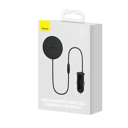 Бездротовий Автомобільний зарядний пристрій Baseus CW01 MagSafe Wireless Charging 15W (+АЗУ USB 25W) чорний C40141000111-01 - фото 5
