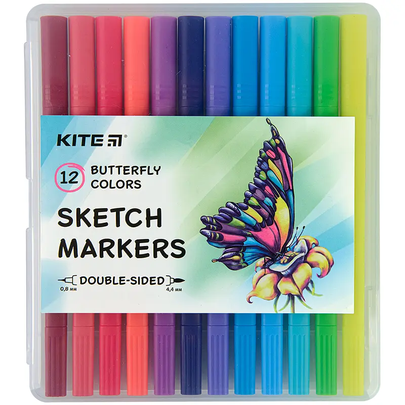 Набір скетч маркерів 12 кол. KITE Butterfly (K22-044-2) - фото 6