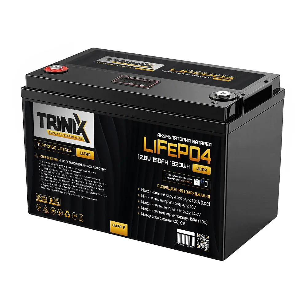 Акумуляторна батарея літій-залізо-фосфатна 12.8В 150А*год Trinix TLFP-12150 Ultra LiFePO4 з Bluetooth (44-00129)