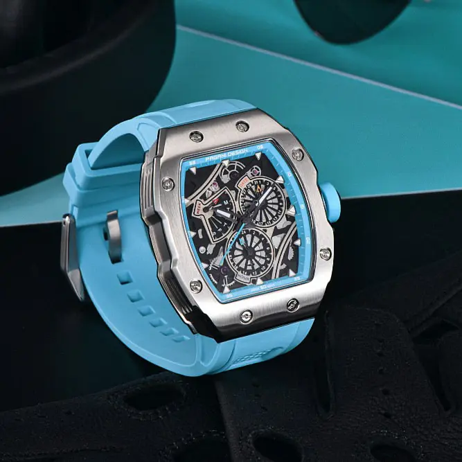 Наручний годинник чоловічий PD-YS012 Silver-Blue Pagani Design acs0031094 - фото 3