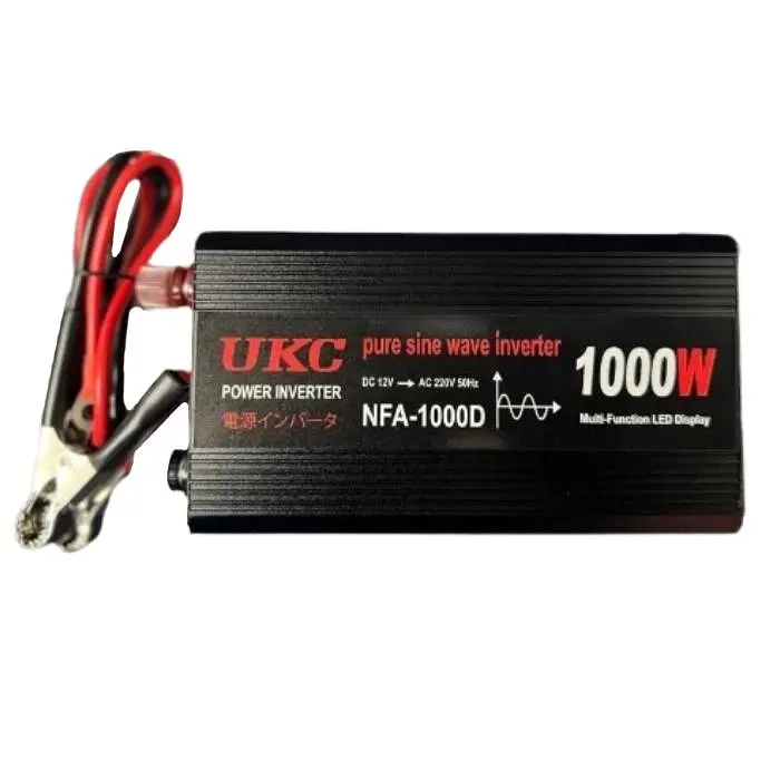 Автомобільний інвертор-перетворювач напруги 12 V-220 V з чистою синусоїдою для котла, насоса та холодильника 1000 W UKC NFA 1000D 12 V-220 V 1000 Вт - фото 2