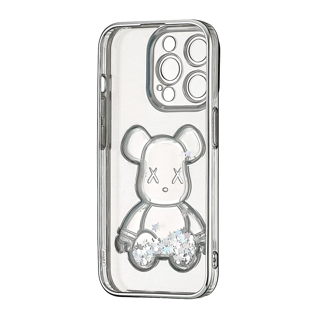 Чохол Shining Bear Case Protected Camera iPhone 15 Pro Silver - фото 3