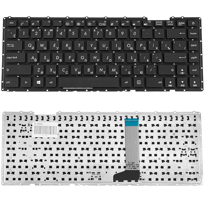 Клавіатура для ноутбука ASUS (X442 series) rus, black, без фрейма - фото 2