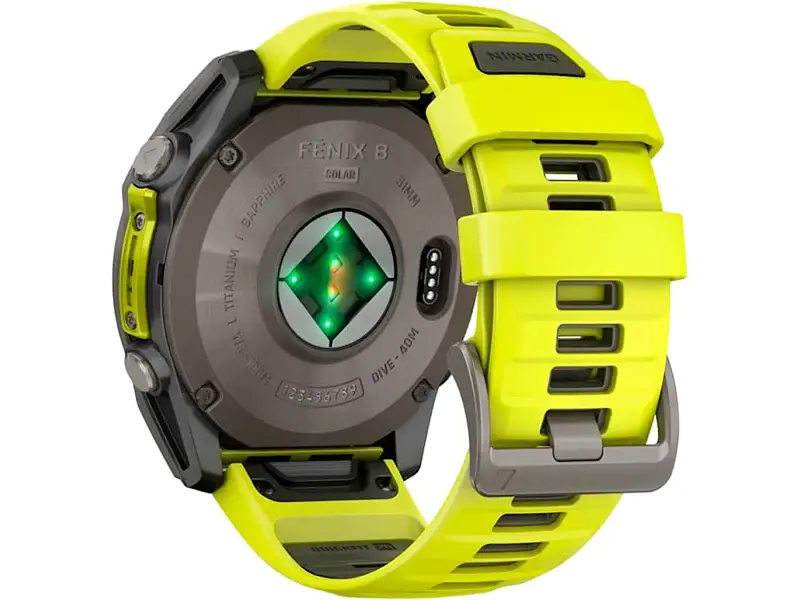 Спортивний годинник Garmin Fenix 8 47mm Solar Sapphire Titanium w. Amp Yellow/Graphite Silicone Band (010-02906-20/21) - фото 8