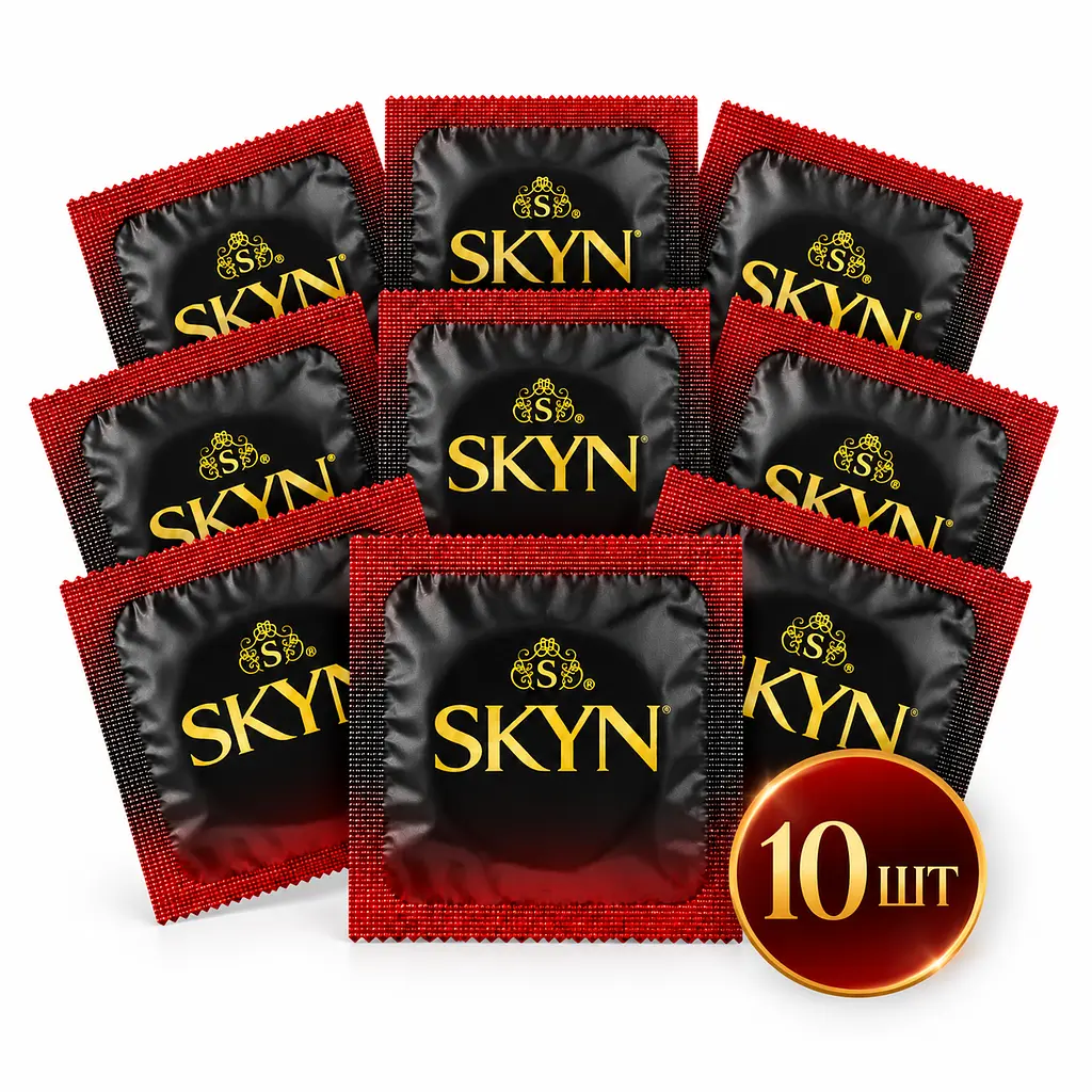 Презервативи SKYN Intense Feel 10 шт — безлатексні з точковою текстурою, максимум відчуттів поштучно