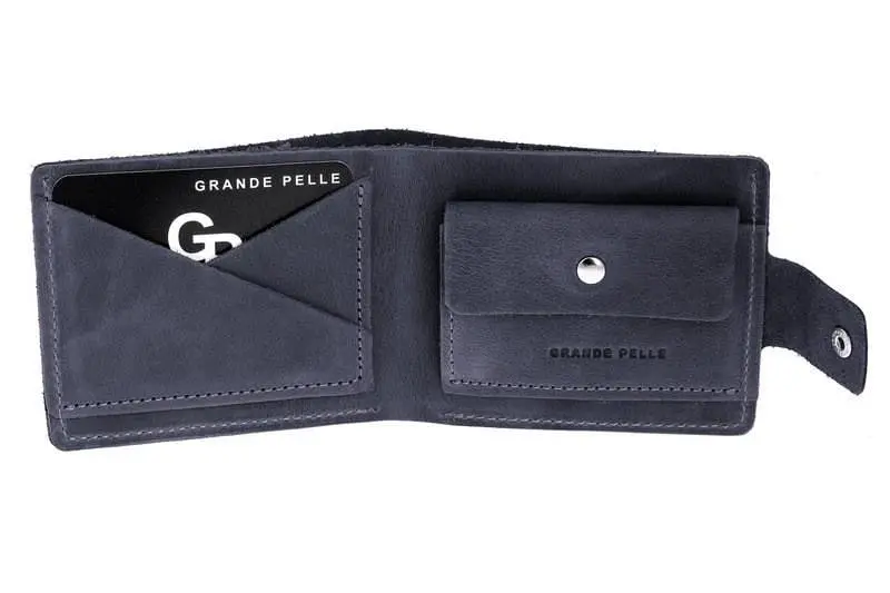 Мужской кожаный кошелек Grande Pelle 11.5х9х1.5 см acs0029269 - фото 2