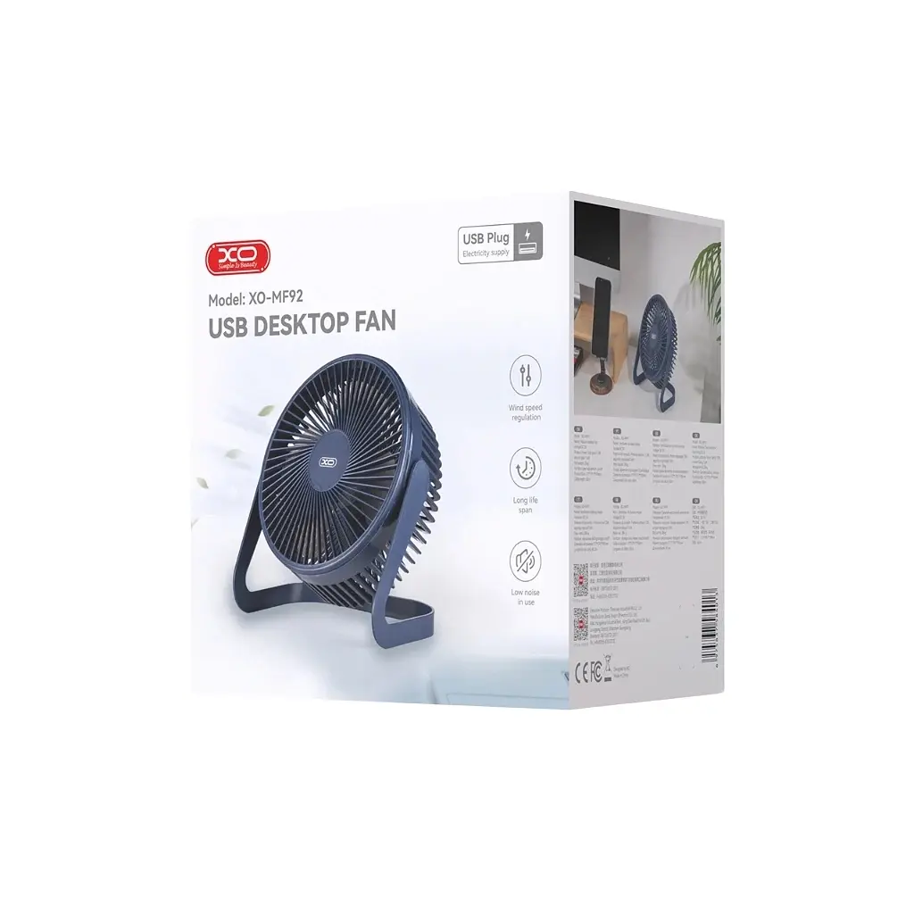 Вентилятор XO Air/fan accum XO 5 Вт MF92 blue (MF92.blue) - фото 2