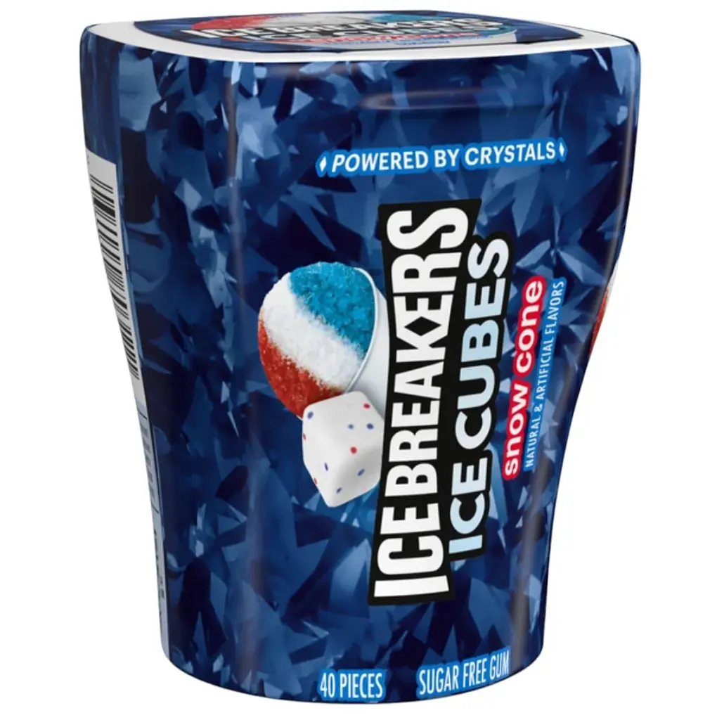 Жувальна гумка Ice Breakers Ice Cubes Snow Cone Flavored Sugar Free 92г - фото 2