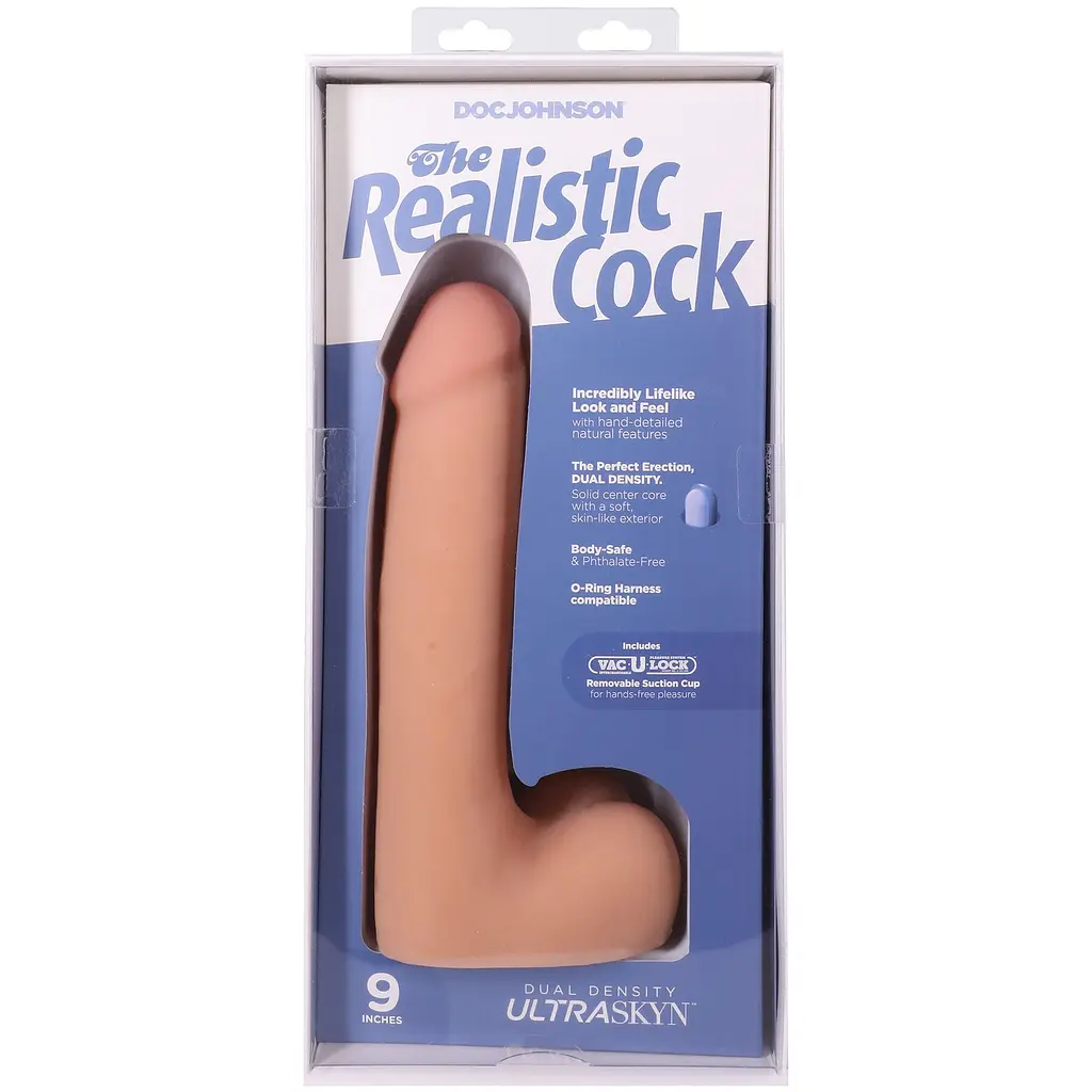 Фалоімітатор Doc Johnson The Realistic Cock ULTRASKYN 9 Inch with Balls, 22.9 см - фото 10