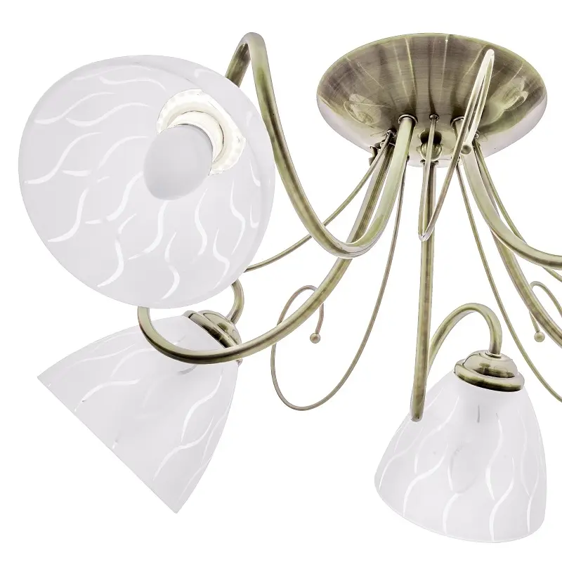 Люстра потолочная Brille классическая E27 60W BZ (LK-595C/5) - фото 3