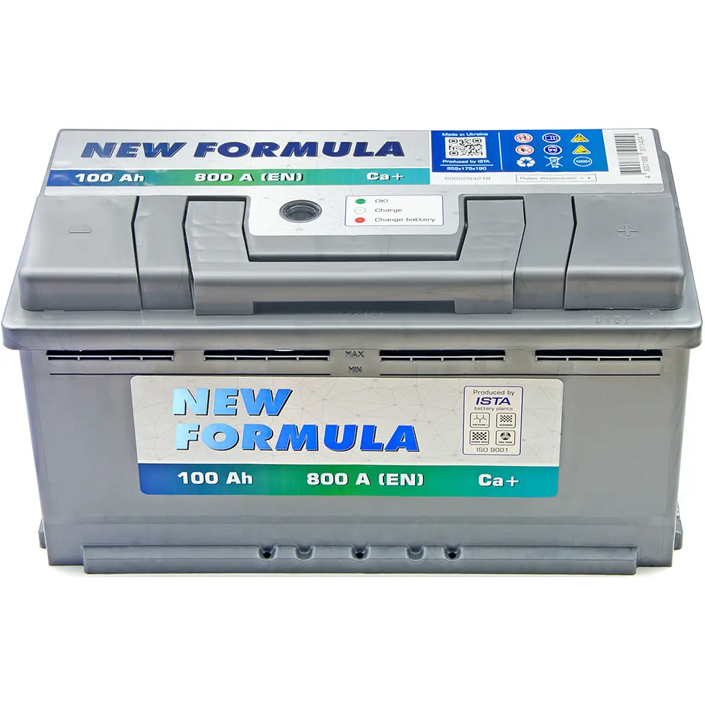 Аккумулятор автомобильный New Formula 6СТ-100Ah АзЕ 800А (EN) (-/+) - фото 2