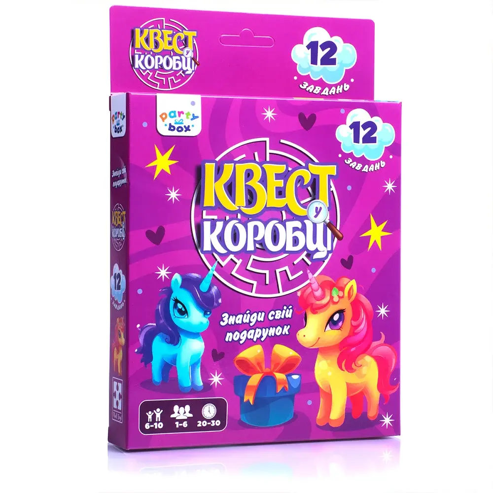 Гра настільна Квест у коробці. Єдиноріжки Vladi Toys VT5902-01 Різнокольоровий shop (4820234765775)