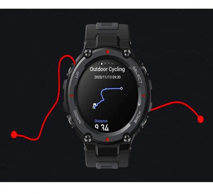 Смарт-часы Amazfit T-Rex Pro Meteorite Black - фото 4
