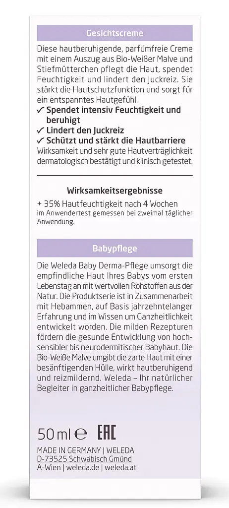 Детский крем для лица Weleda Алтей, 50 мл (00966600) - фото 4