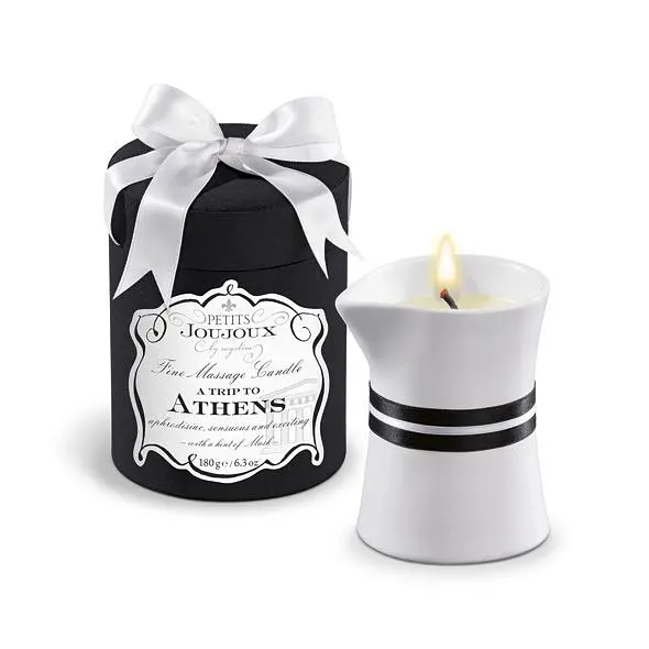 Масажна свічка Petits Joujoux Athens з ароматом мускусу та пачулі, 180 мл