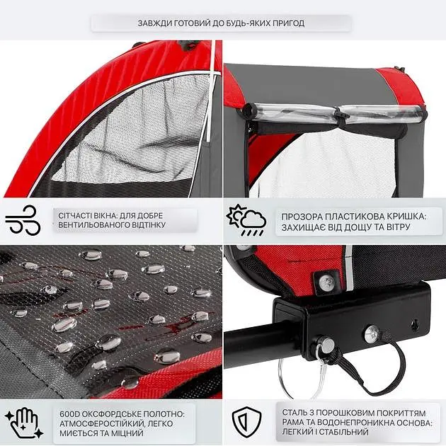 Прицеп-коляска для собаки Klarfit Husky Race (10034691) - фото 5