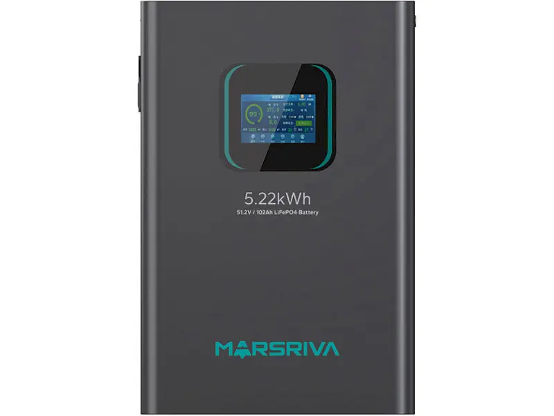 Зовнішня батарея для ДБЖ/інвертора Marsriva LiFePO4 51.2V 100Ah BMS (MR-LFP48-100-WMD) - фото 2