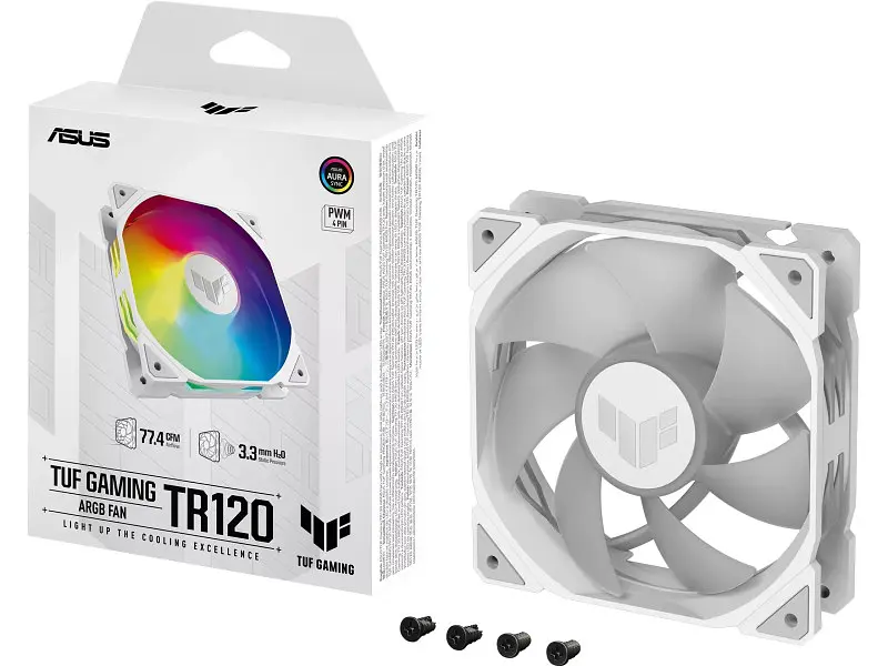 Вентилятор Asus TUF Gaming TR120 ARGB White (90DA0093-B09000) - фото 4