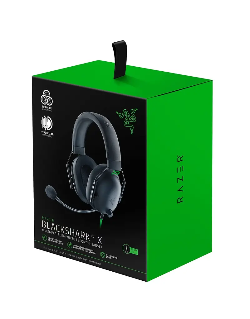Гарнітура ігрова BlackShark V2 X, 7.1, mini-jack, 1.3м, чорний Razer teh0024824 - фото 7