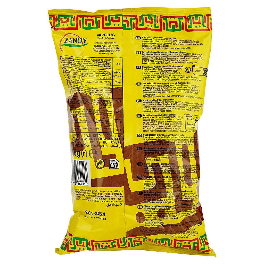 Чипсы Zanuy кукурузные со вкусом барбекю 200 г (657575) - фото 2