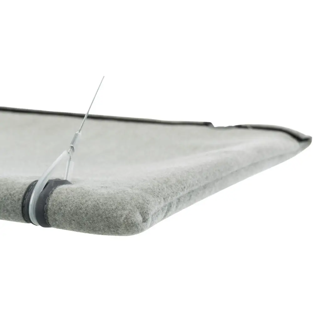 Лежак для кошек Trixie для окна с креплениями велюр серый 50 х 30 см - фото 10