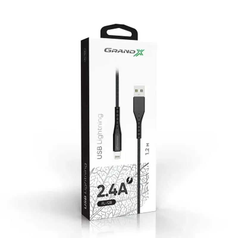 Дата кабель USB 2.0 AM to Lightning 1.2m FL-12B Grand-X (FL-12B) - фото 3