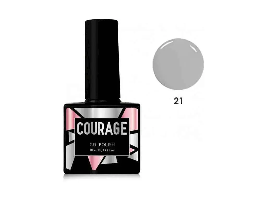 Гель-лак COURAGE 10мл для нігтів №021 Світло-сірий