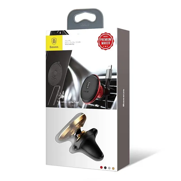Автомобільний тримач холдер Baseus Magnetic Air Vent Car Mount Holder SUGX-A0V Gold - фото 6