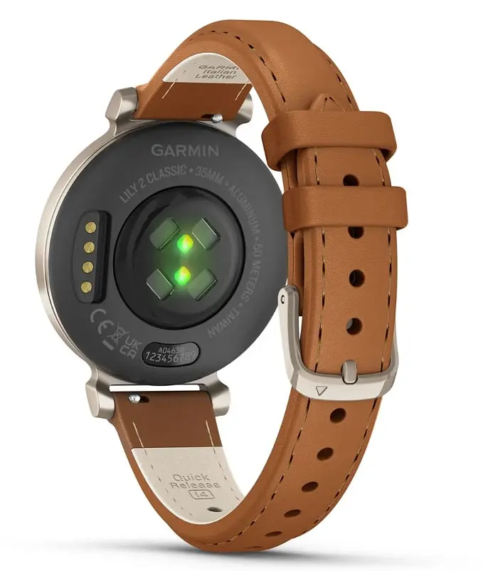 Смарт-годинник Garmin Lily 2 Classic Cream Gold with Tan Leather Band (010-02839-02) - фото 7
