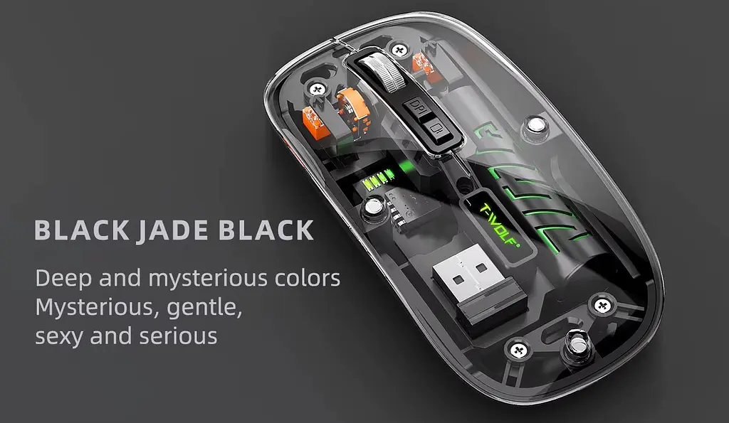 Компьютерная мышь T-WOLF X11 беспроводная бесшумная с аккумулятором 2,4G+Bluetooth Black - фото 2