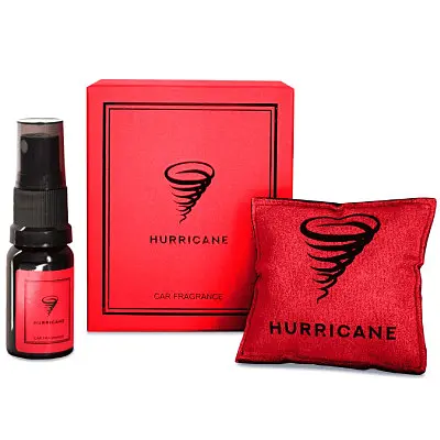 Ароматизатор автомобільний Hurricane RED Standart NEW (В комплекті Спрей 10 мл) - фото 6