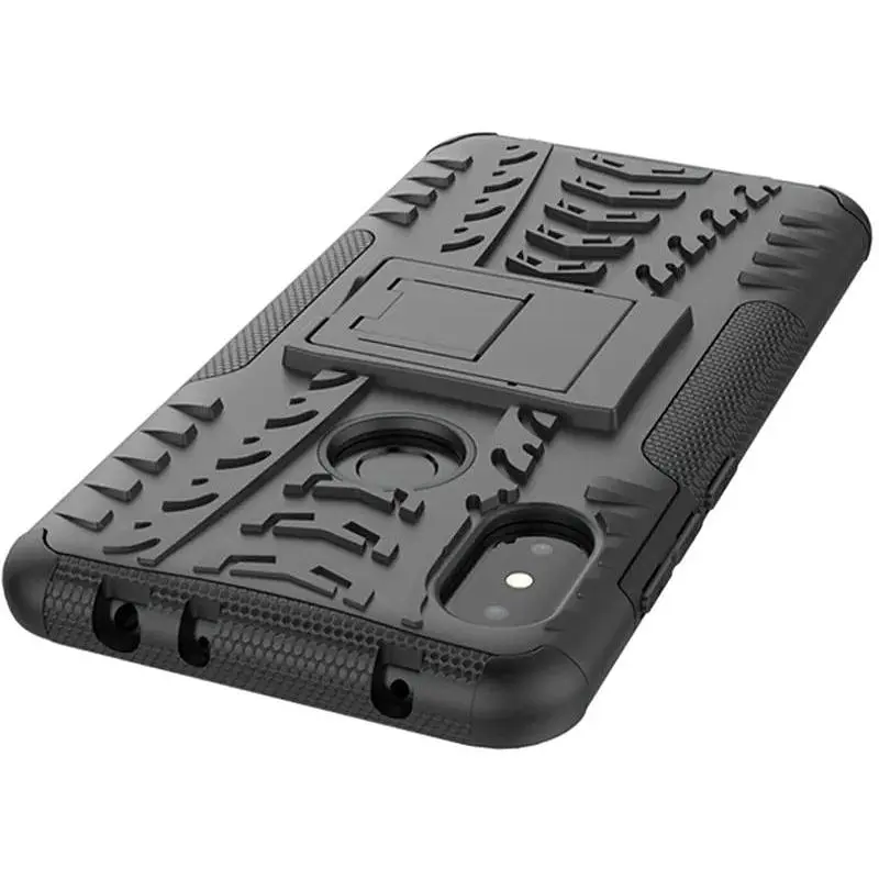 Чохол-накладка Toto Dazzle Kickstand 2 in 1 Case Xiaomi Redmi Note 6 Pro Black - фото 4