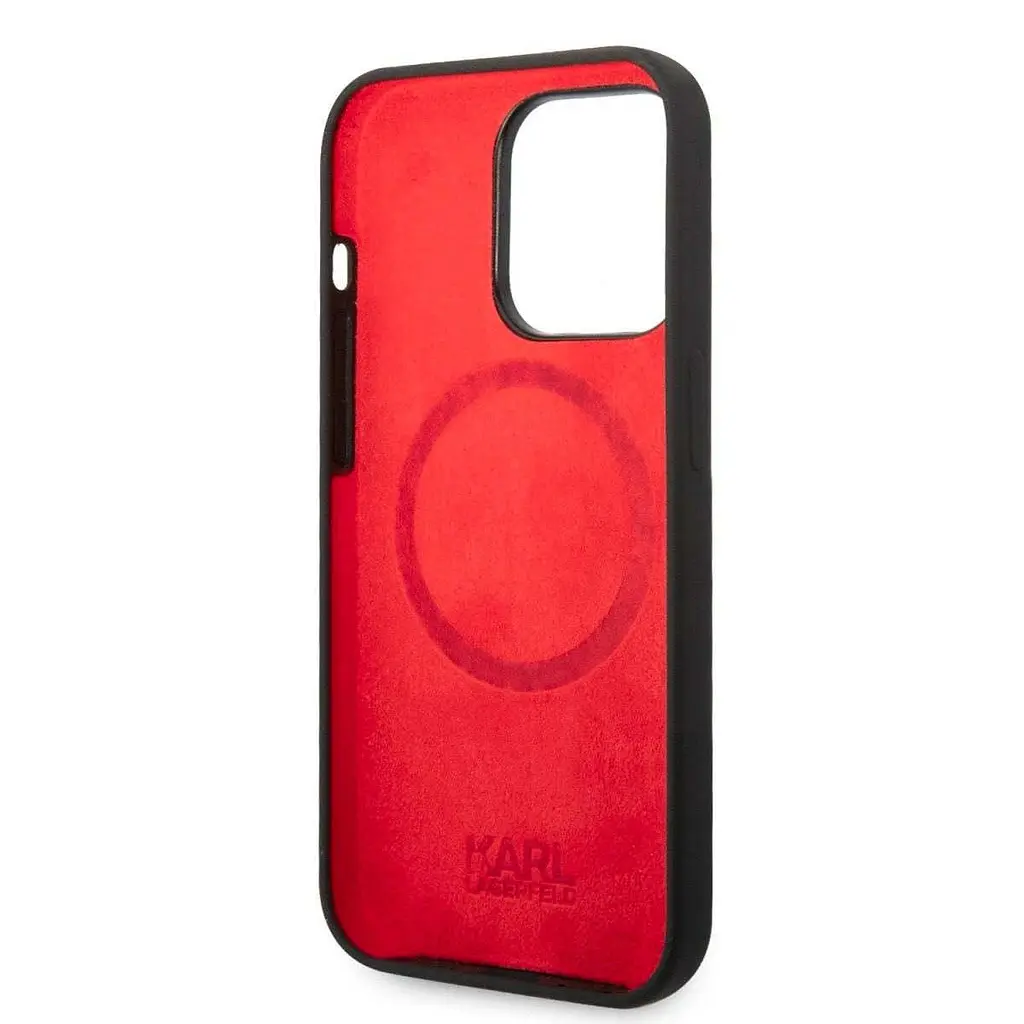 Чехол Karl Lagerfeld Liquid SilicOne Plaque MagSafe для iPhOne 15 Pro Black (57983116726) - фото 6